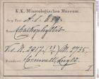 Etiketten zu Chalkophyllit (NHMW-MIN-Ad659)